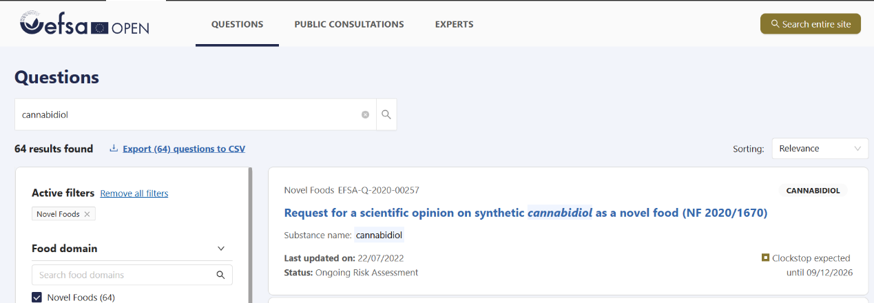 EU,カンナビジオール,Novel Food,EU新規食品,CBD